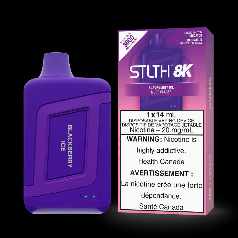 STLTH BOX 8K DISPOSABLE - BLACKBERRY ICE | Buy Online | Best Vaping Experience | Long-Lasting Flavor & Performance