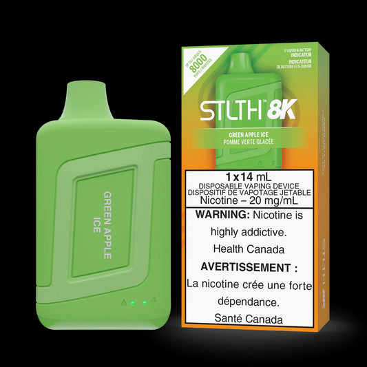 STLTH BOX 8K DISPOSABLE - GREEN APPLE ICE | Buy Online | Best Vaping Experience | Long-Lasting Flavor & Performance