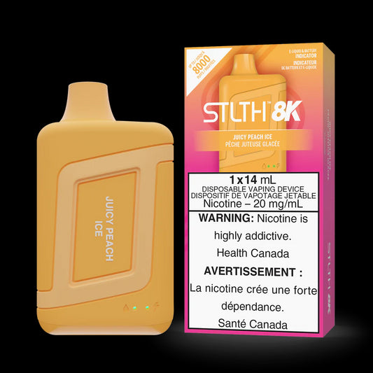 STLTH BOX 8K DISPOSABLE - JUICY PEACH ICE | Buy Online | Best Vaping Experience | Long-Lasting Flavor & Performance