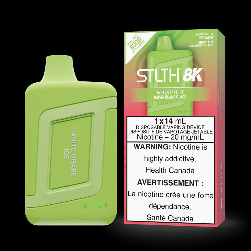 STLTH BOX 8K DISPOSABLE - WHITE GRAPE ICE | Buy Online | Best Vaping Experience | Long-Lasting Flavor & Performance