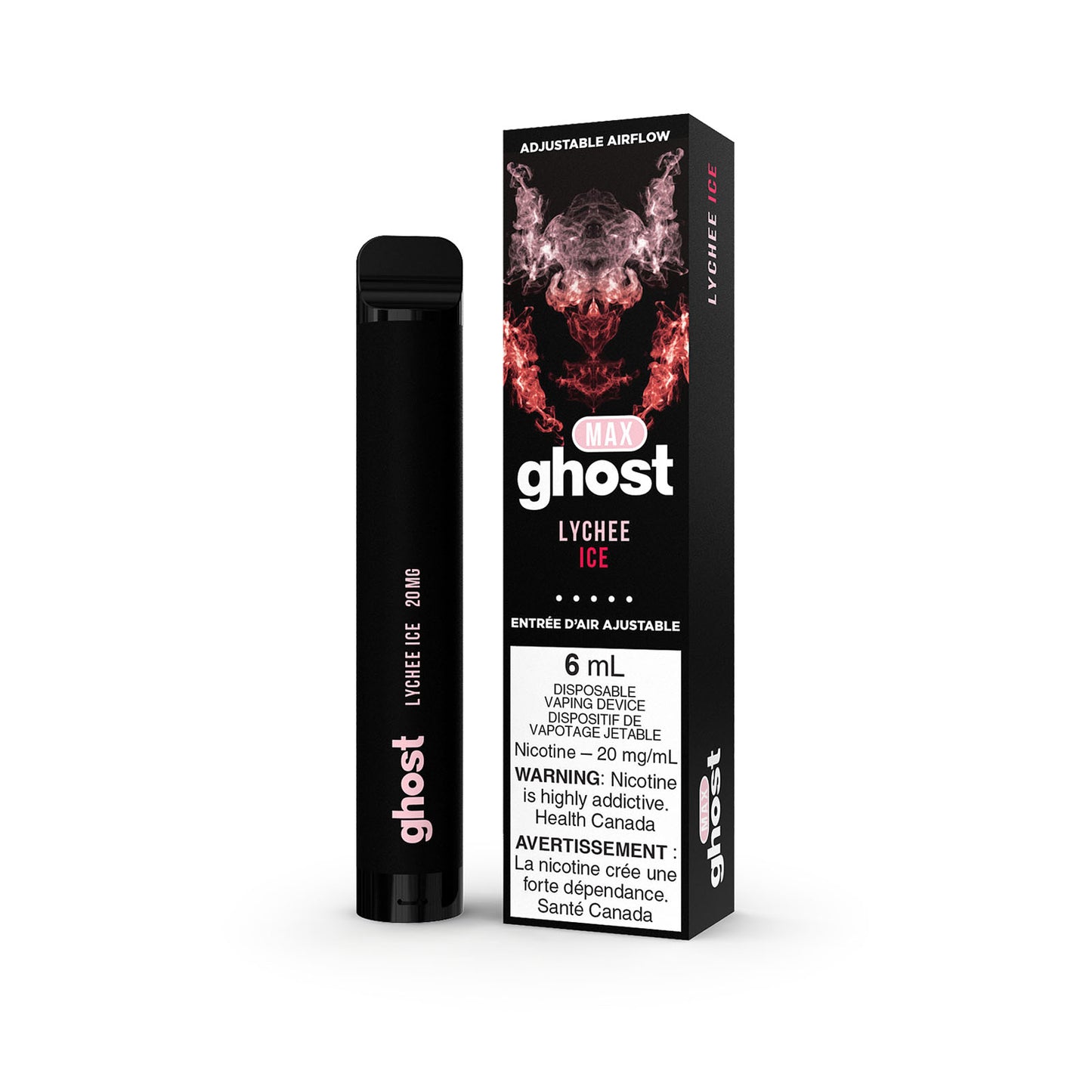 GHOST MAX DISPOSABLE - LYCHEE ICE | Buy Online | Best Vaping Experience | Long-Lasting Flavor & Performance