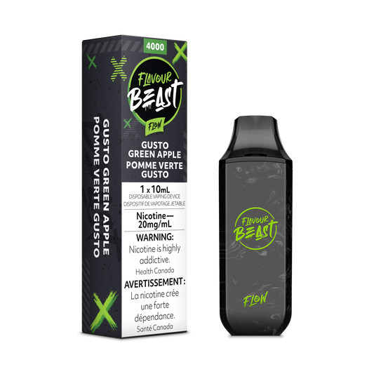 FLAVOUR BEAST FLOW 4000 -GUSTO GREEN ASPPLE | Buy Online | Best Vaping Experience | Long-Lasting Flavor & Performance