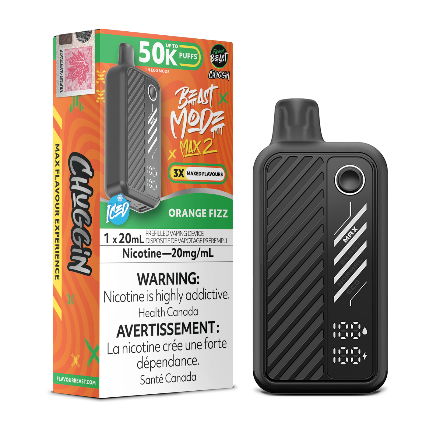 Flavour Beast Beast Mode Max 2 jetable - Orange Fizz