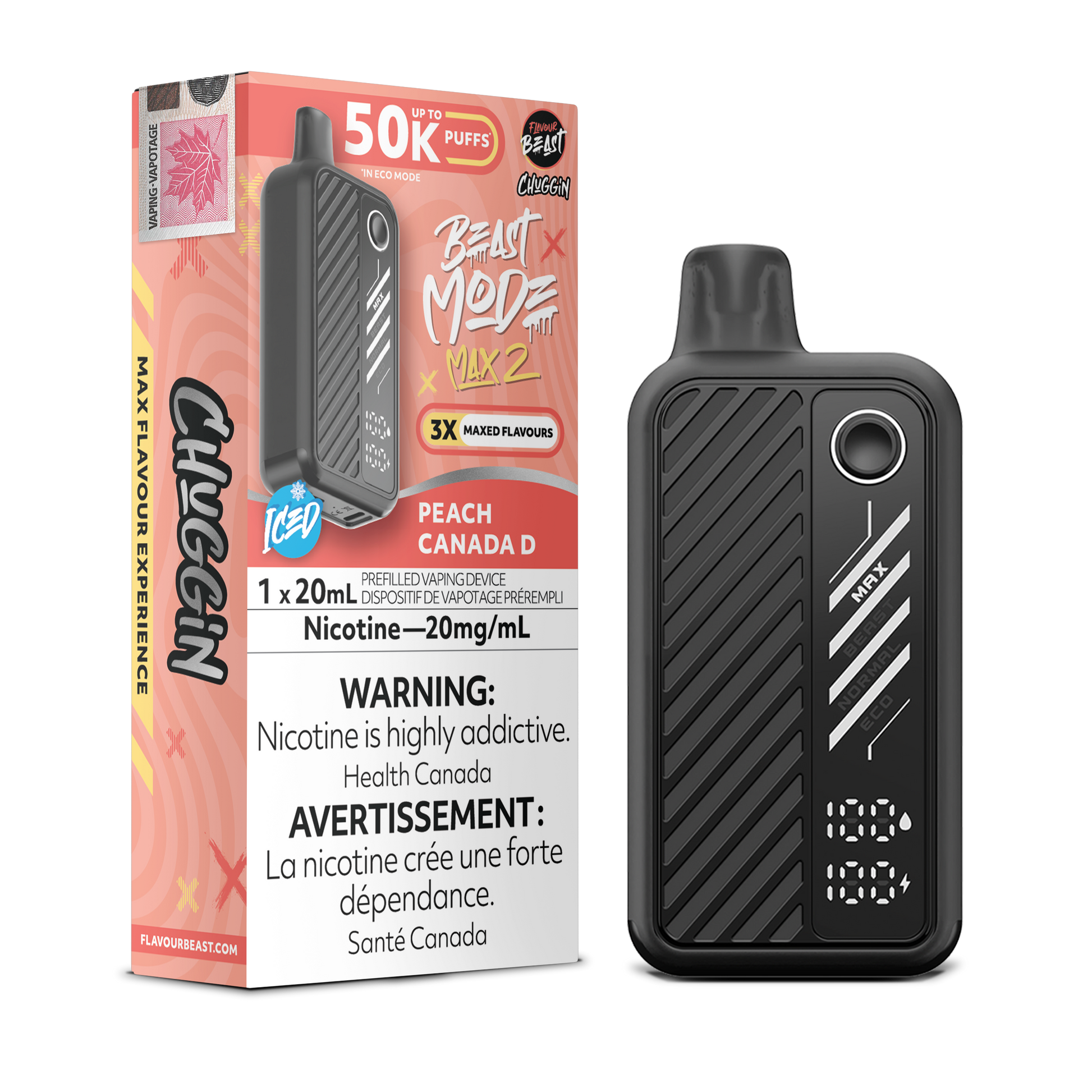 Flavour Beast Beast Mode Max 2 Disposable - Peach Canada D Flavour Beast Beast Mode Max 2