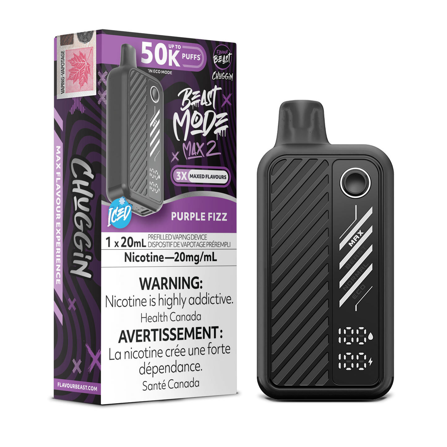 Flavour Beast Beast Mode Max 2 Disposable - Purple Fizz Flavour Beast Beast Mode Max 2