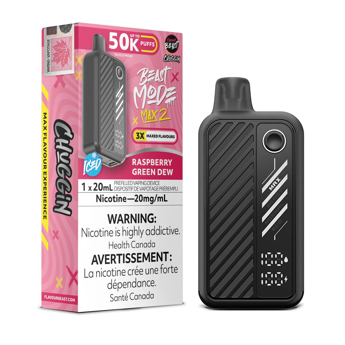 Flavour Beast Beast Mode Max 2 Disposable - Raspberry Green Dew Flavour Beast Beast Mode Max 2