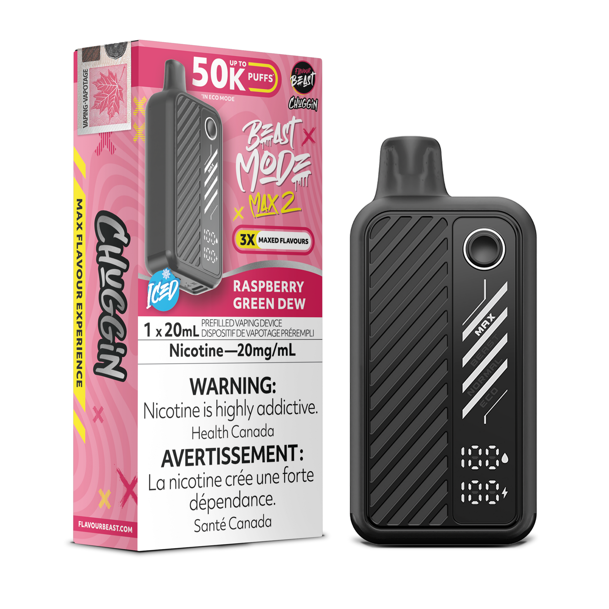 Flavour Beast Beast Mode Max 2 Disposable - Raspberry Green Dew Flavour Beast Beast Mode Max 2