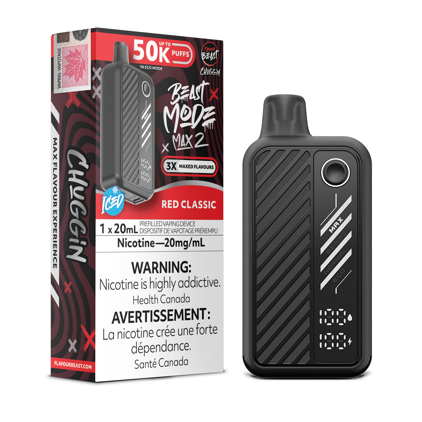 Flavour Beast Beast Mode Max 2 Disposable - Red Classic Flavour Beast Beast Mode Max 2