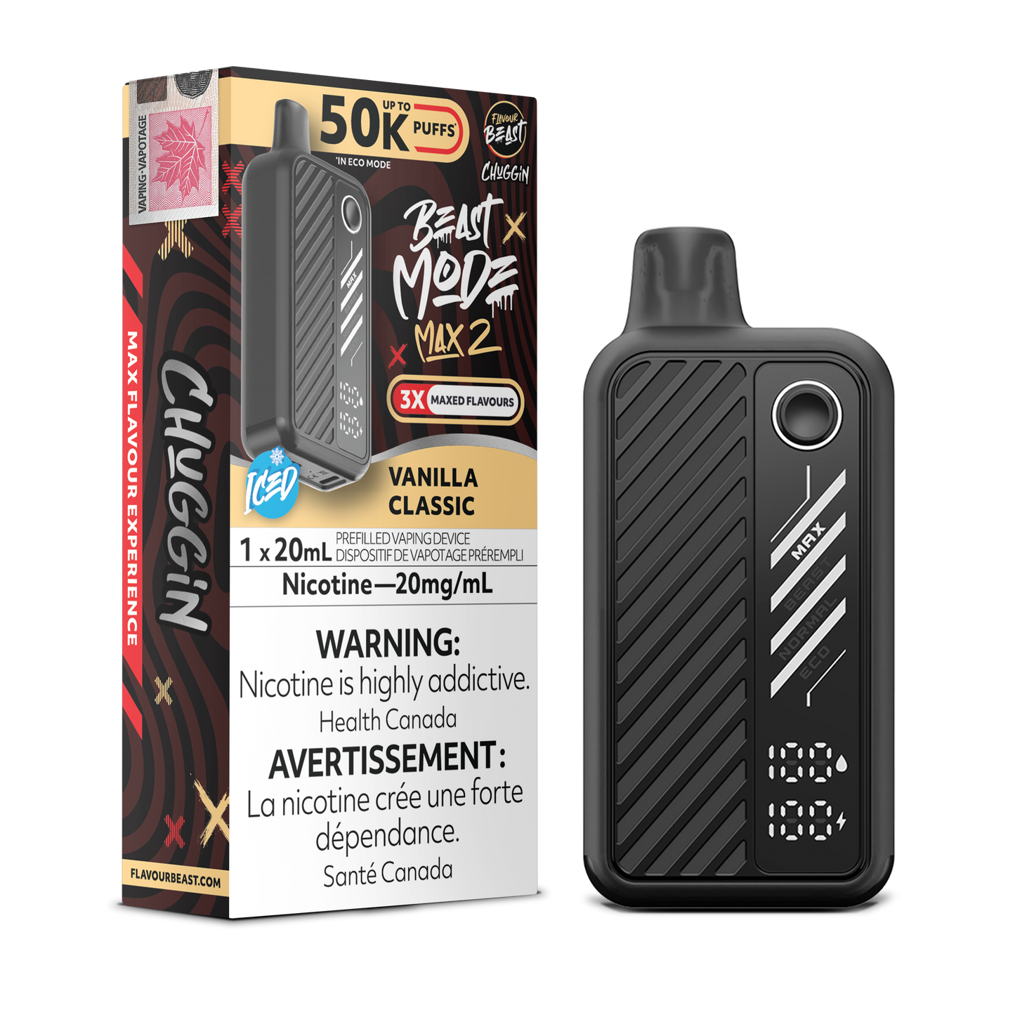 Flavour Beast Beast Mode Max 2 jetable - Vanille classique