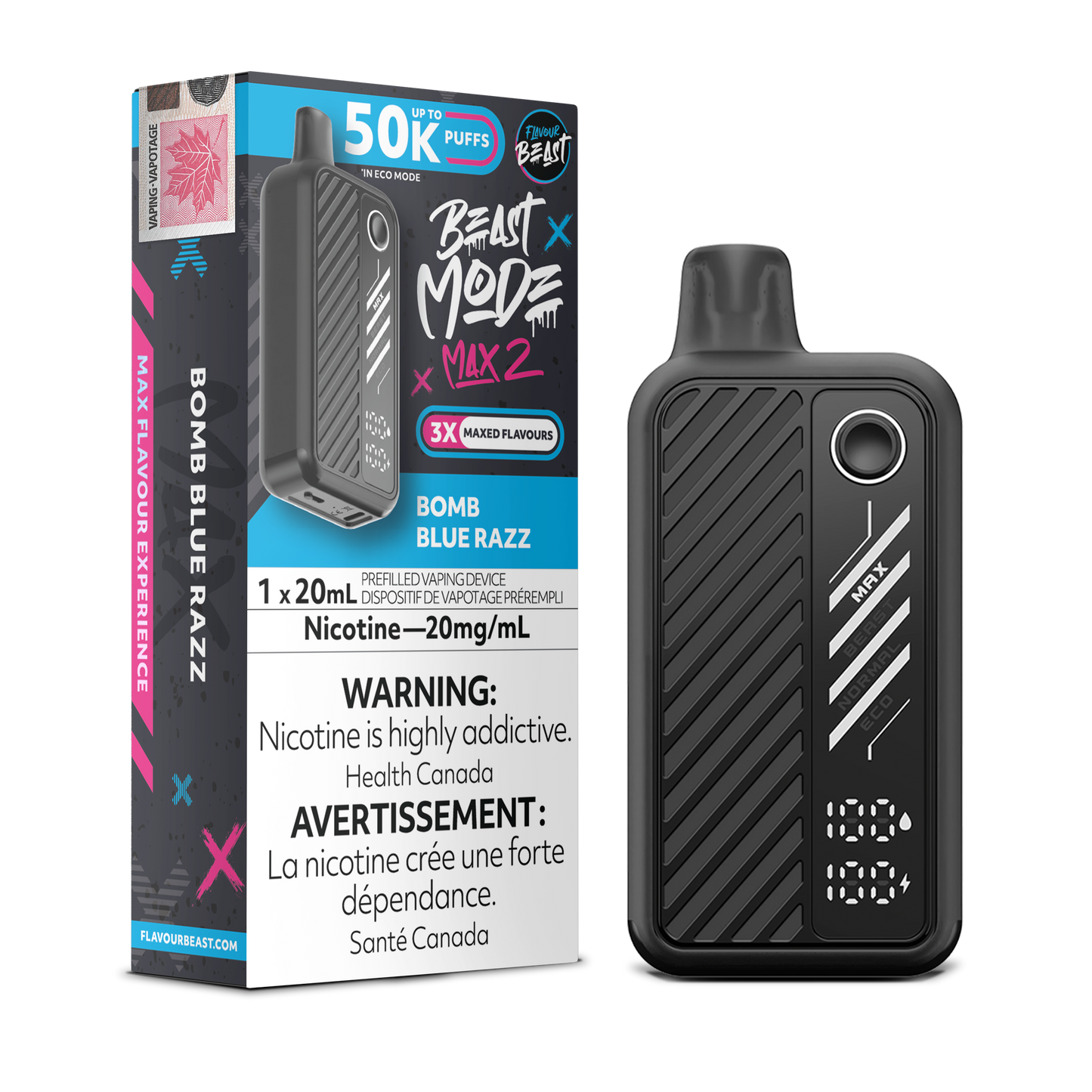 Flavour Beast Beast Mode Max 2 Disposable - Bomb Blue Razz Flavour Beast Beast Mode Max 2