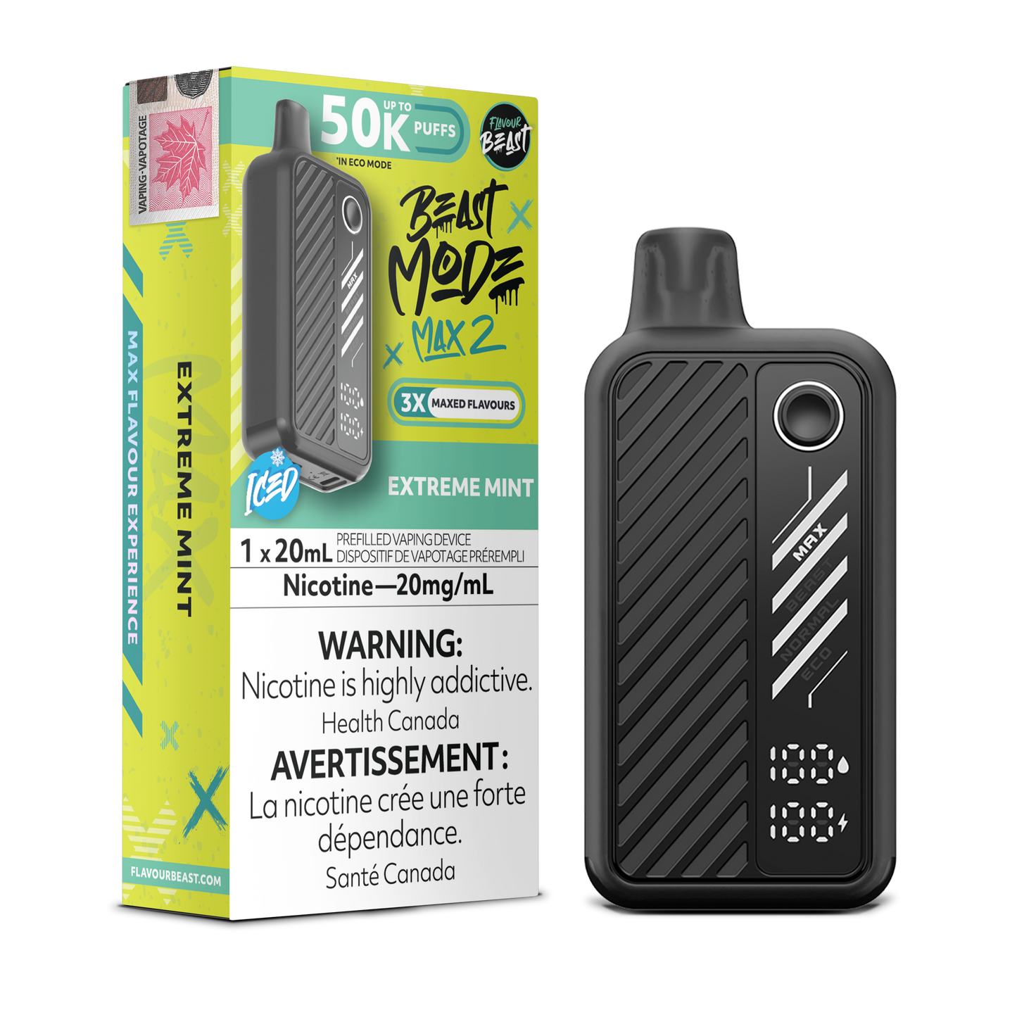 Flavour Beast Beast Mode Max 2 Disposable - Extreme Mint Flavour Beast Beast Mode Max 2