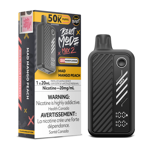 Flavour Beast Beast Mode Max 2 Disposable - Mad Mango Peach Flavour Beast Beast Mode Max 2