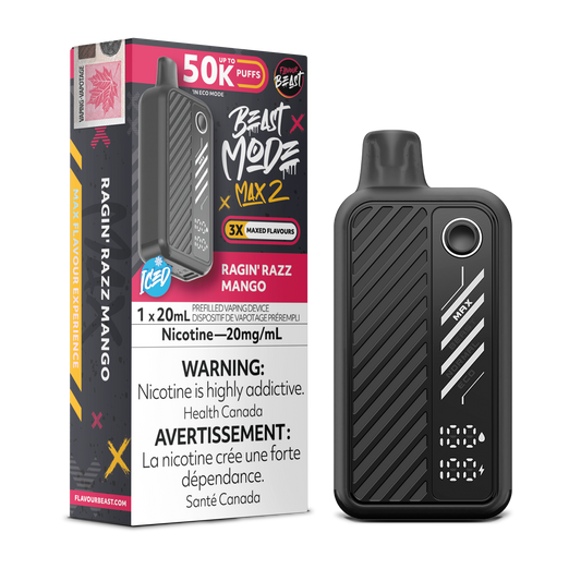 Flavour Beast Beast Mode Max 2 Disposable - Ragin' Razz Mango Flavour Beast Beast Mode Max 2