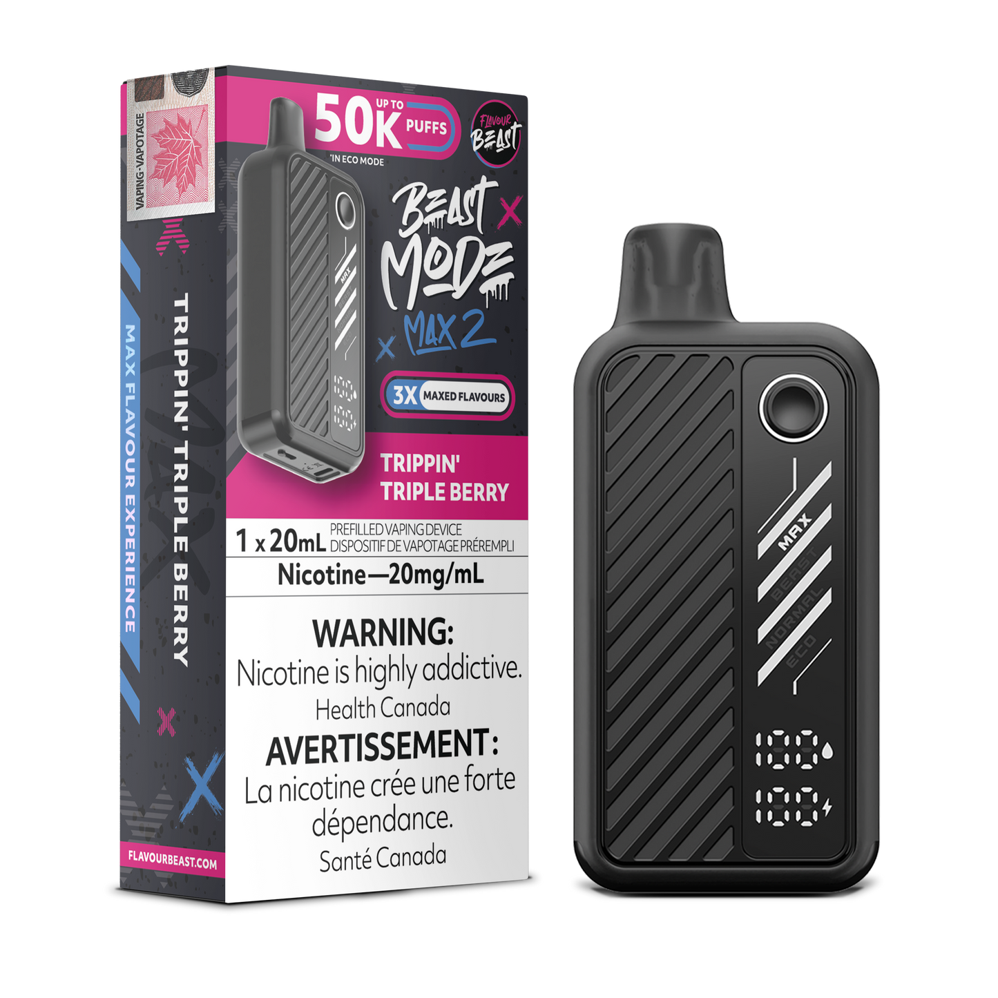 Flavour Beast Beast Mode Max 2 Jetable - Trippin' Triple Berry