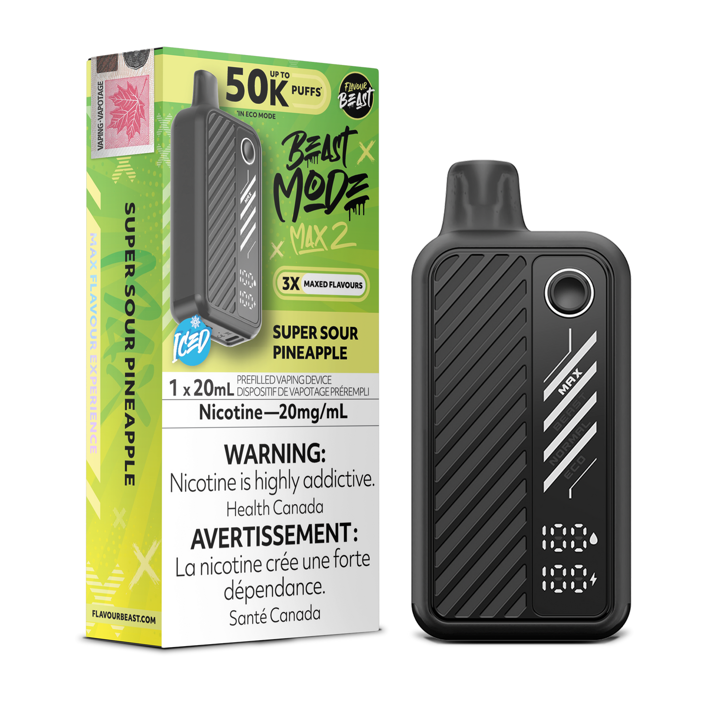 Flavour Beast Beast Mode Max 2 Disposable - Super Sour Pineapple Flavour Beast Beast Mode Max 2