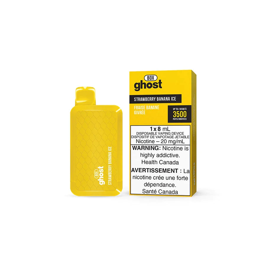 GHOST BOX DISPOSABLE - STRAWBERRY BANANA ICE | Buy Online | Best Vaping Experience | Long-Lasting Flavor & Performance