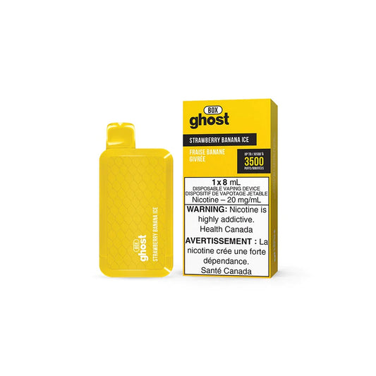 GHOST BOX DISPOSABLE - STRAWBERRY BANANA ICE | Buy Online | Best Vaping Experience | Long-Lasting Flavor & Performance