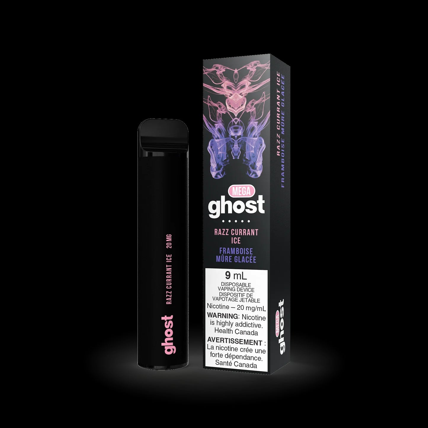 GHOST MEGA DISPOSABLE - RAZZ CURRANT ICE | Buy Online | Best Vaping Experience | Long-Lasting Flavor & Performance