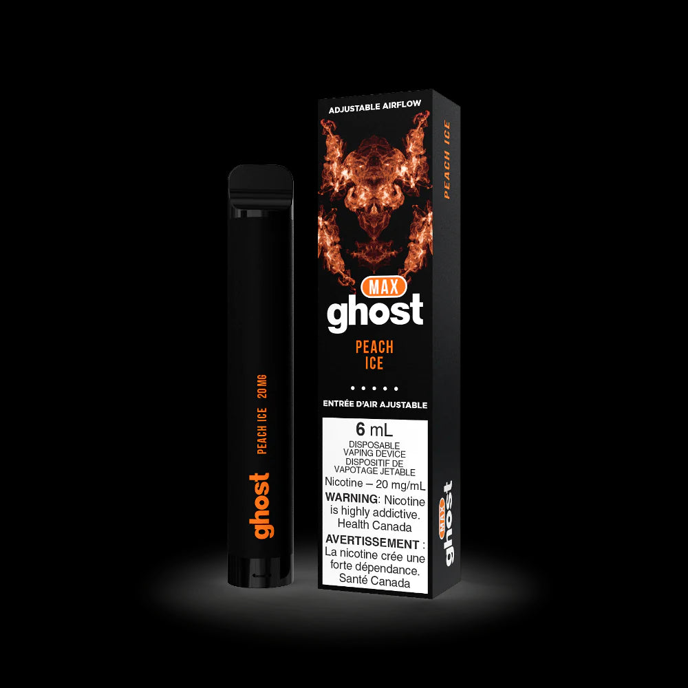 GHOST MAX DISPOSABLE - PEACH ICE | Buy Online | Best Vaping Experience | Long-Lasting Flavor & Performance