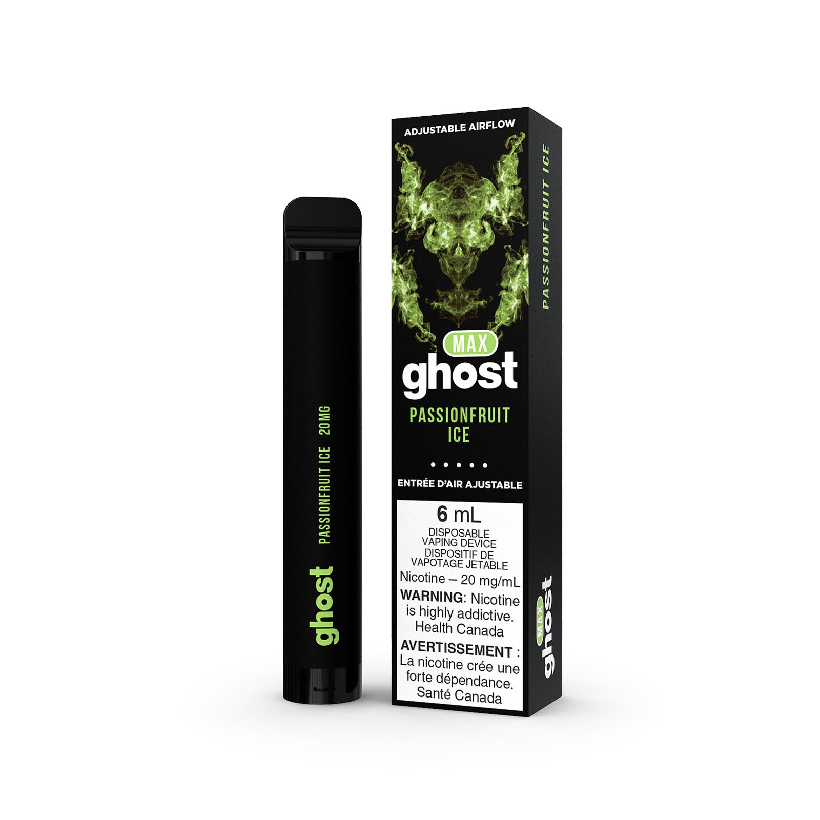 GHOST MAX DISPOSABLE - PASSIONFRUIT ICE | Buy Online | Best Vaping Experience | Long-Lasting Flavor & Performance