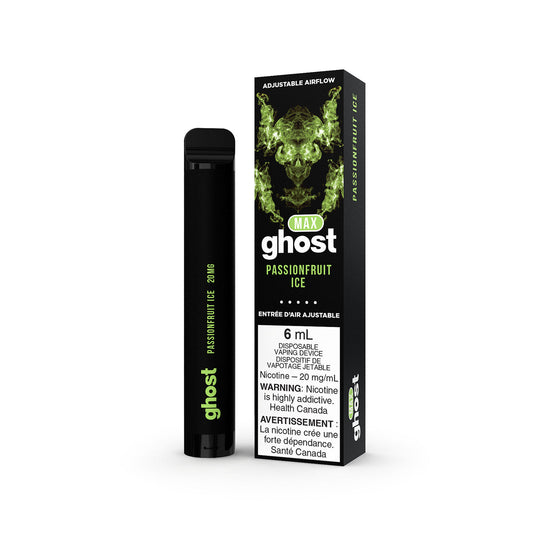 GHOST MAX DISPOSABLE - PASSIONFRUIT ICE | Buy Online | Best Vaping Experience | Long-Lasting Flavor & Performance
