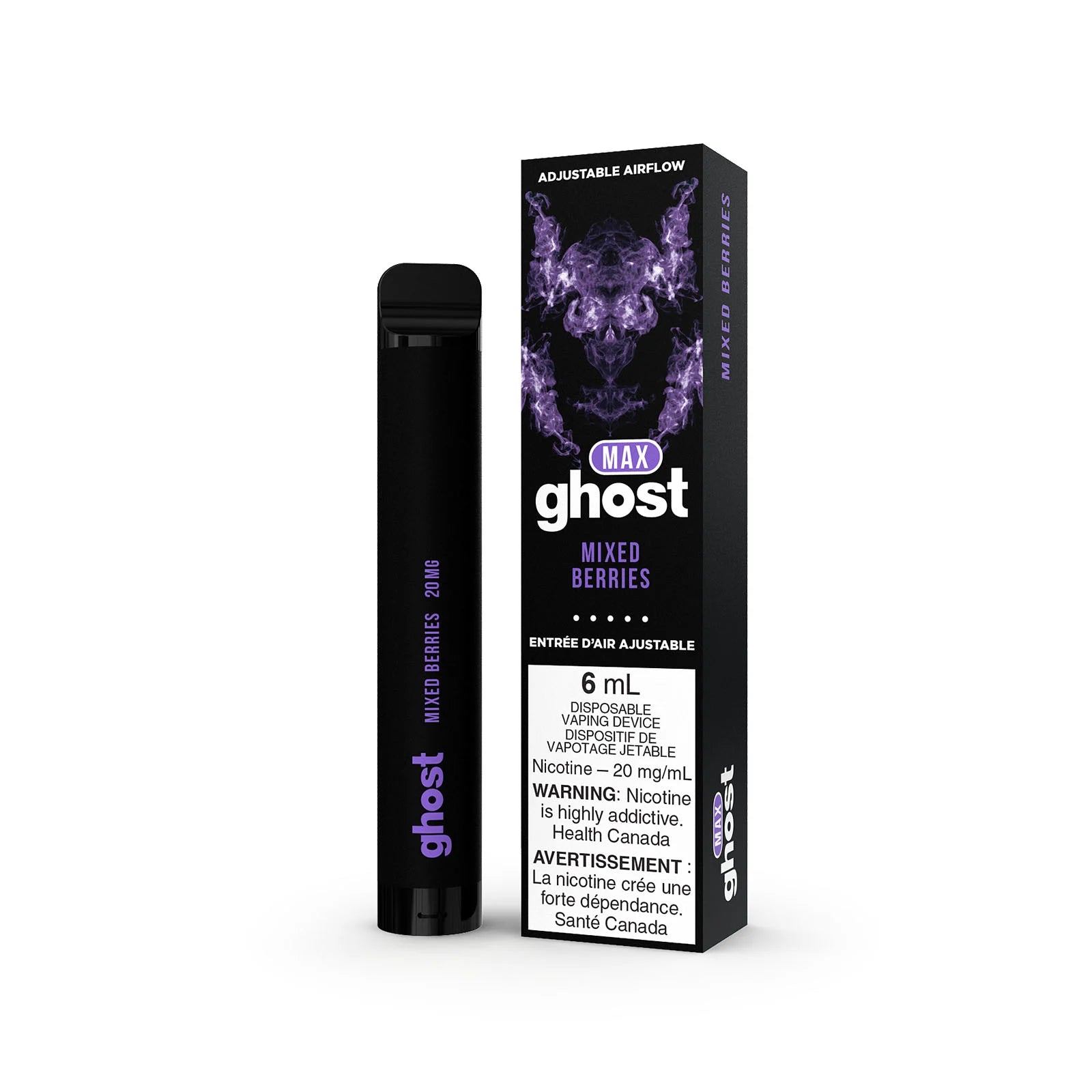GHOST MAX DISPOSABLE - MIXED BERRIES | Buy Online | Best Vaping Experience | Long-Lasting Flavor & Performance