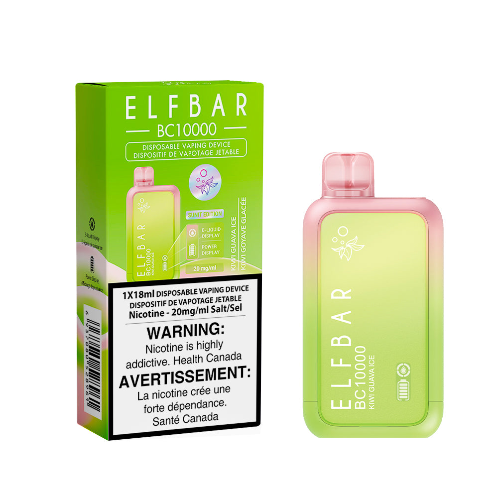 Elf Bar BC10000 Kiwi Guava Ice 10,000 Puffs New City Vapes Elf Bar BC10000 Kiwi Guava Ice 10,000 Puffs New City Vapes