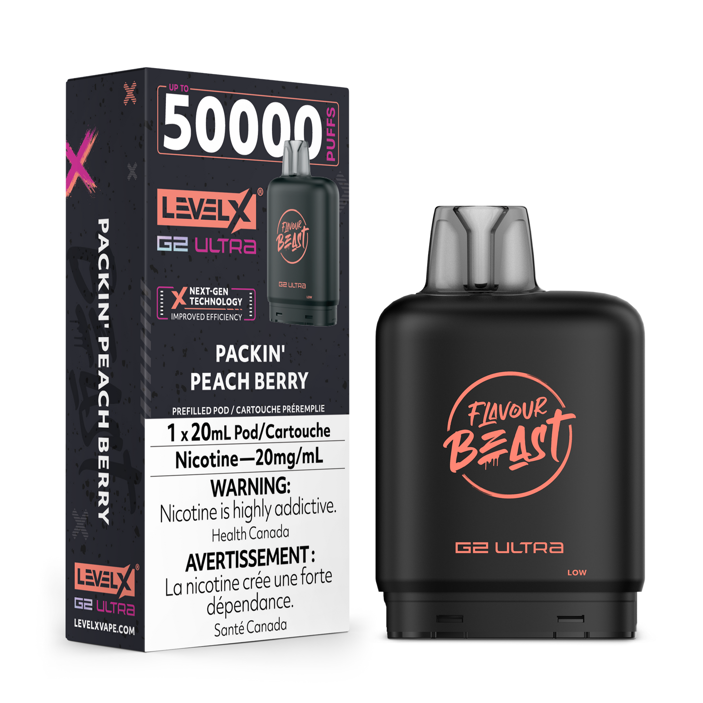 PACKIN' PEACH BERRY 20MG Level X Device by Flavour Beast