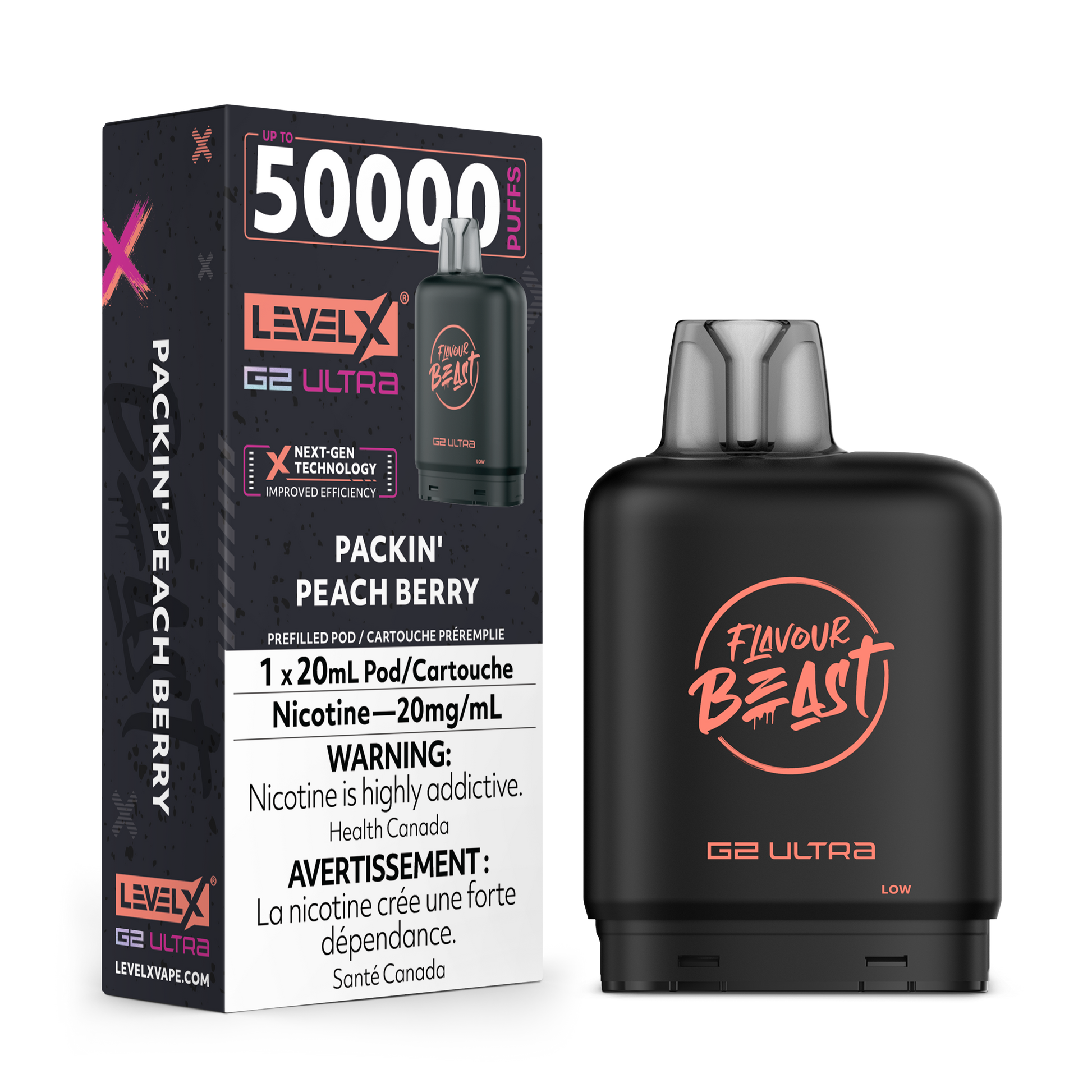 PACKIN' PEACH BERRY 20MG Level X Device by Flavour Beast