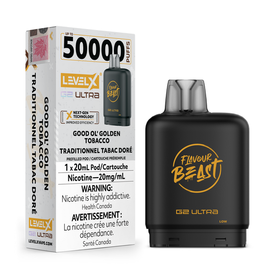 GOOD OL' GOLDEN TOBACCO 20MG Level X Device by Flavour Beast