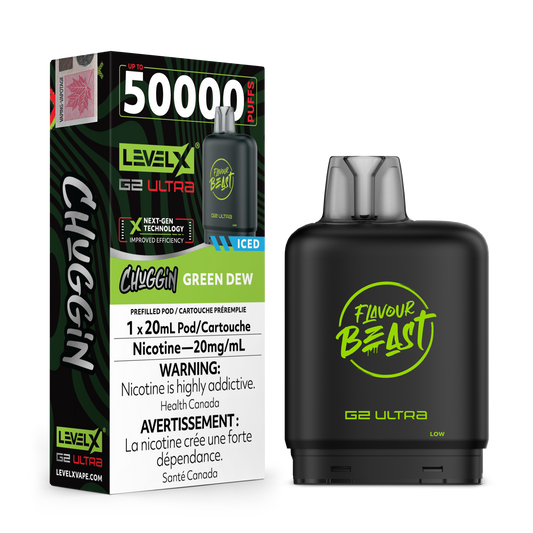 (CHUGGIN') GREEN DEW (ICED) 20MG Level X Device by Flavour Beast