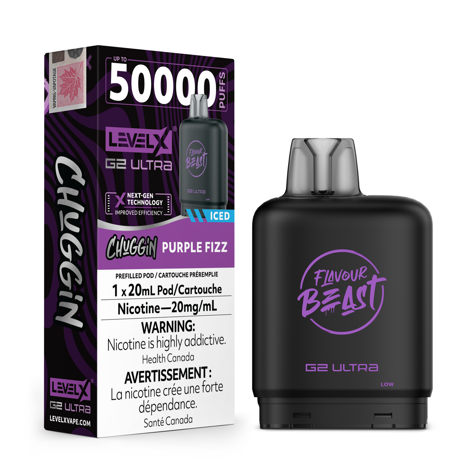 (CHUGGIN') PURPLE FIZZ (ICED) 20MG Level X Device by Flavour Beast