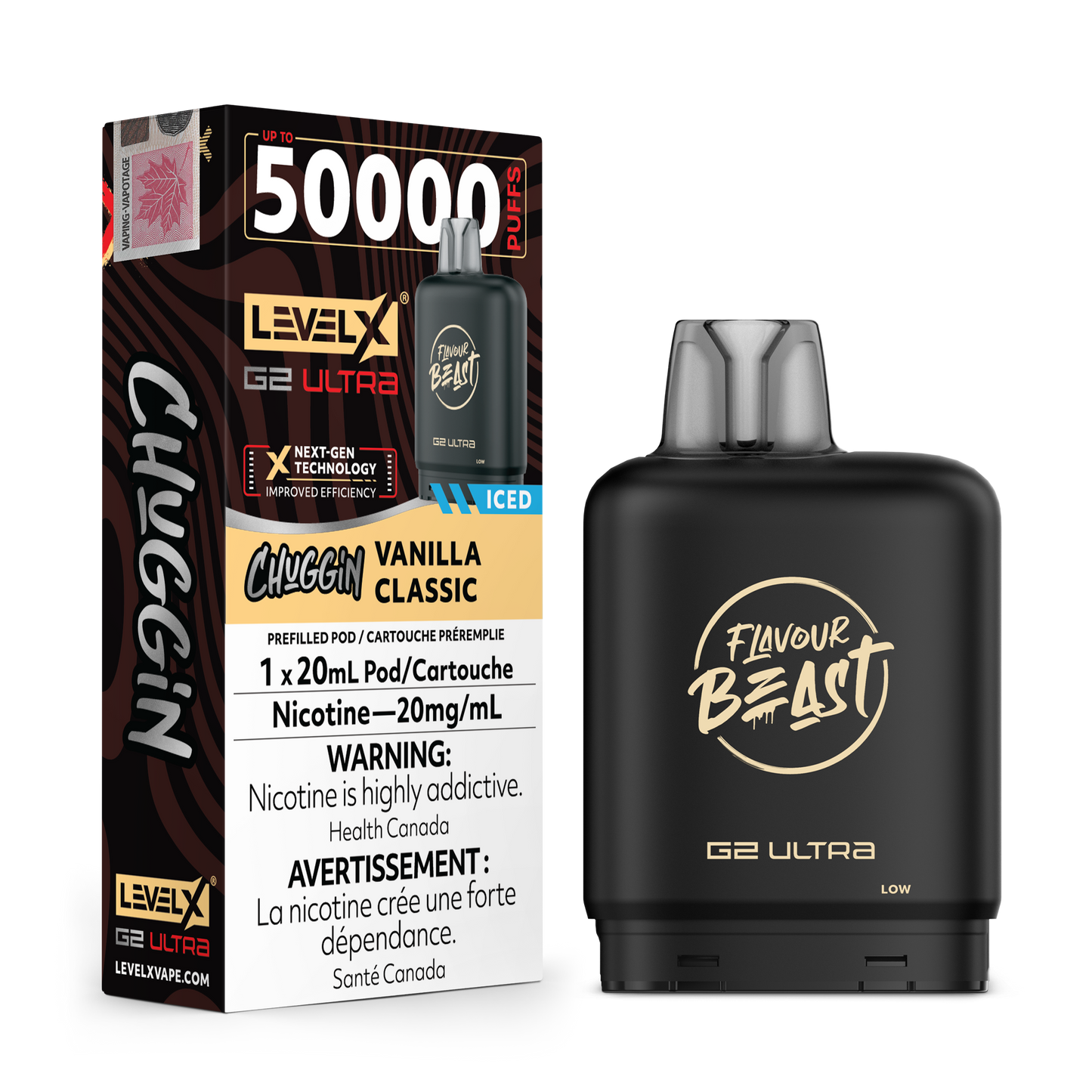 (CHUGGIN') VANILLA CLASSIC (ICED) 20MG Level X Device by Flavour Beast