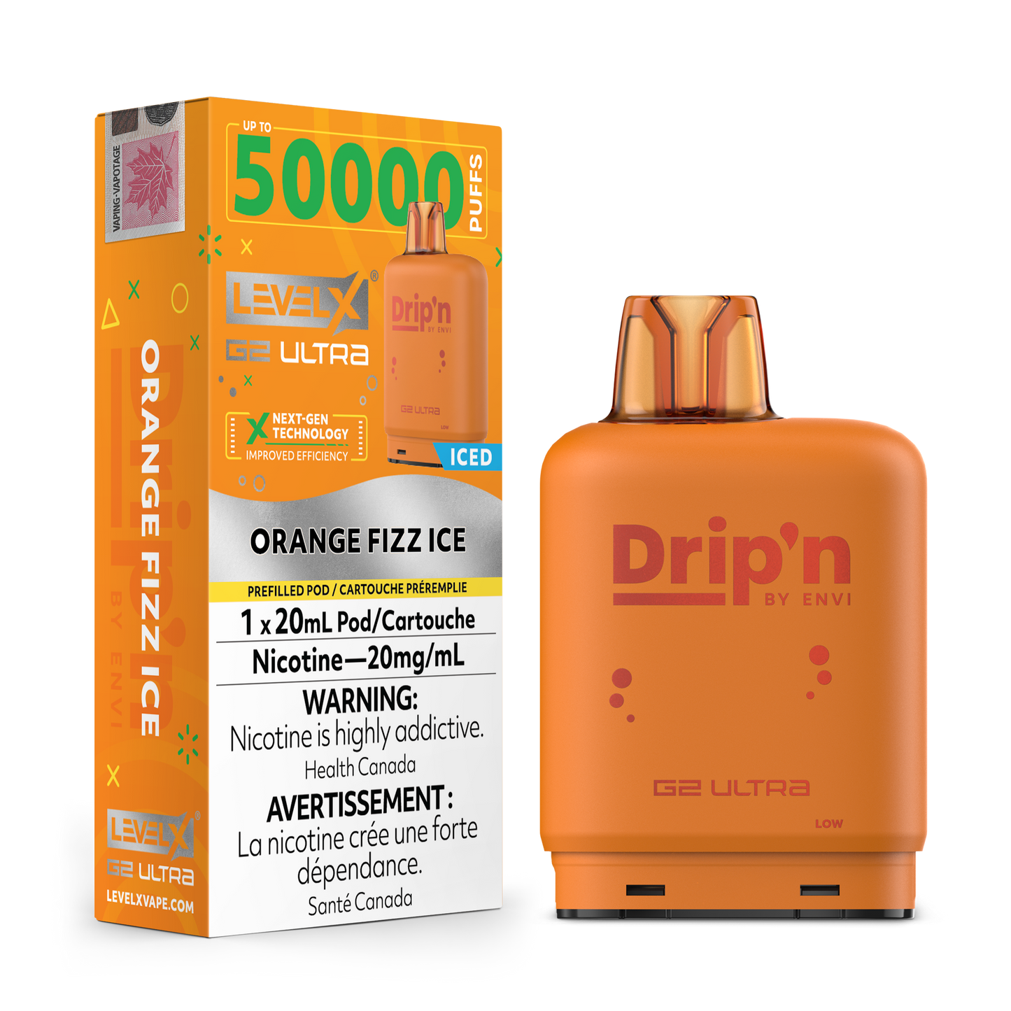 ORANGE FIZZ ICE 20MG Level X Device by Flavour Beast