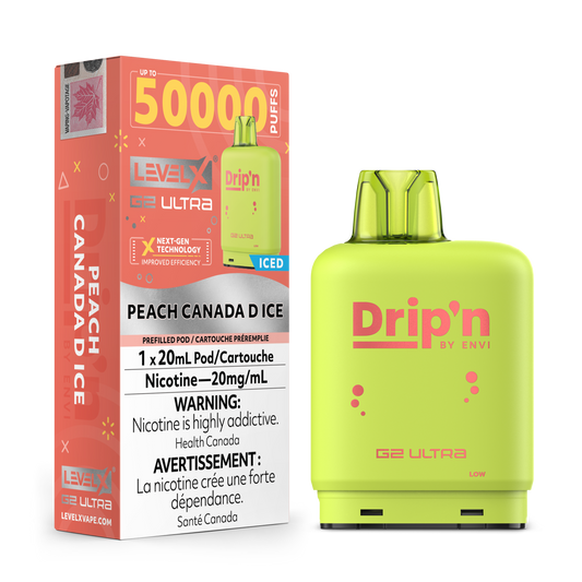PEACH CANADA D ICE 20MG Level X Device by Flavour Beast