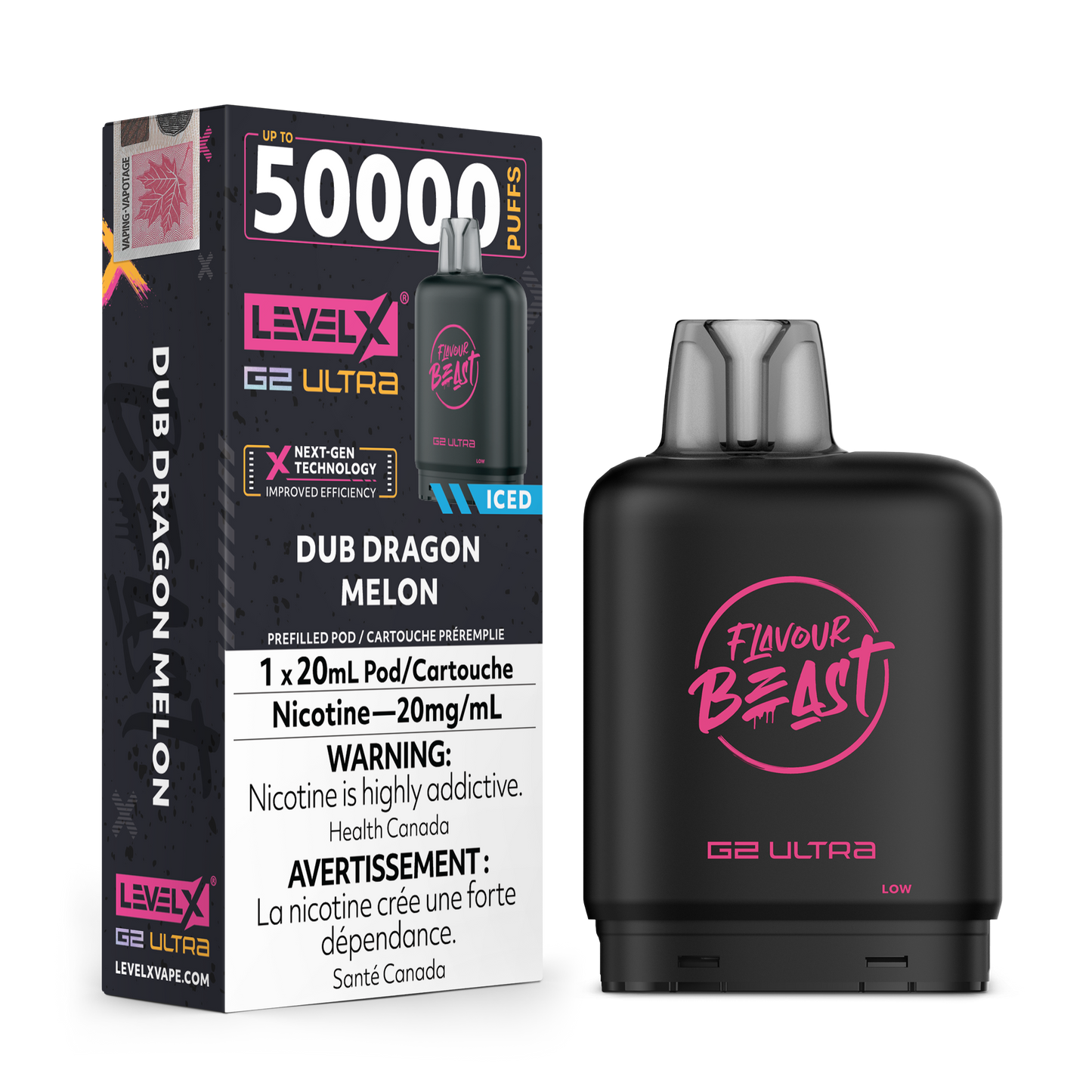 DUB DRAGON MELON 20MG Level X Device by Flavour Beast