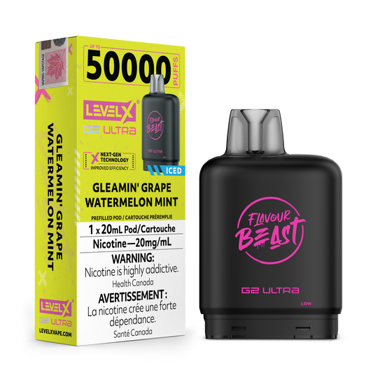GLEAMIN' GRAPE WATERMELON MINT 20MG Level X Device by Flavour Beast