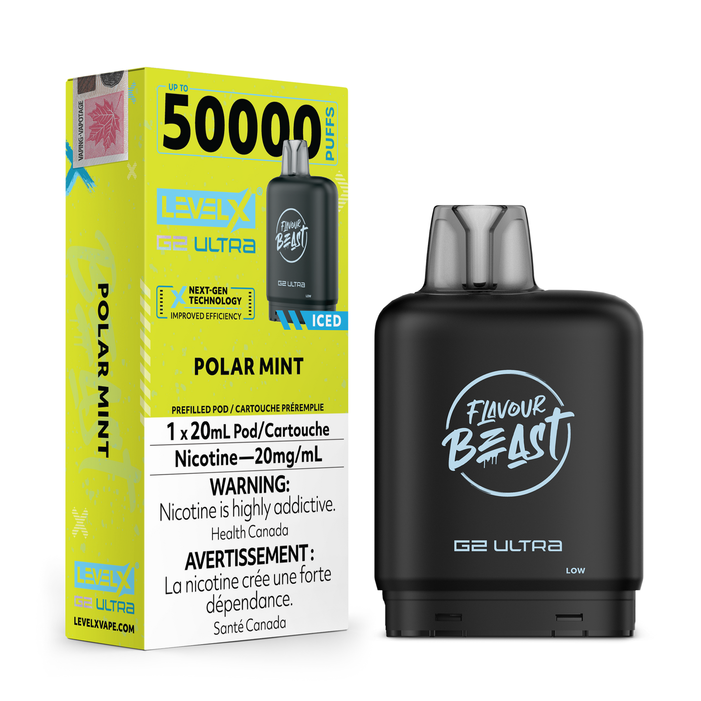 POLAR MINT 20MG Level X Device by Flavour Beast