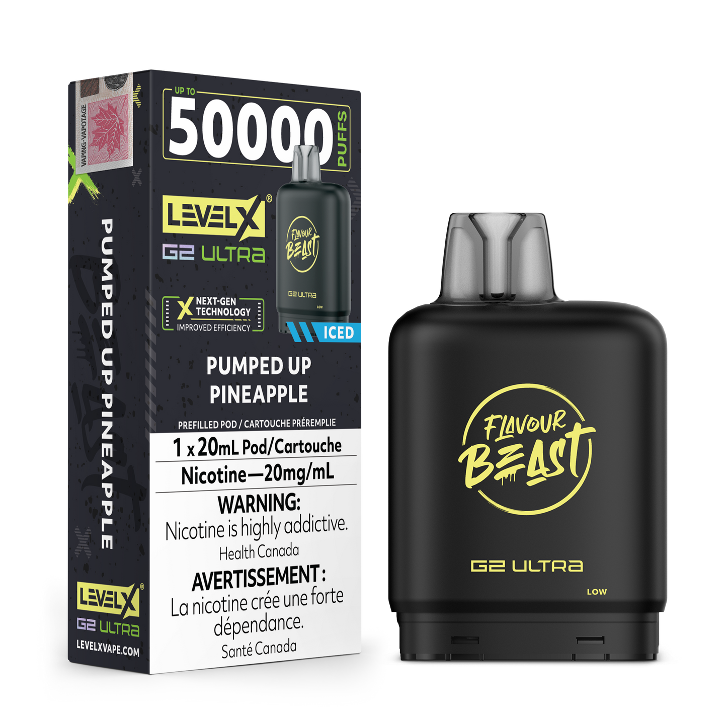PUMPED UP PINEAPPLE 20MG Level X Device by Flavour Beast