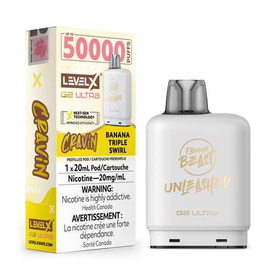 CRAVIN' BANANA TRIPLE SWIRL 20MG Level X Device by Flavour Beast