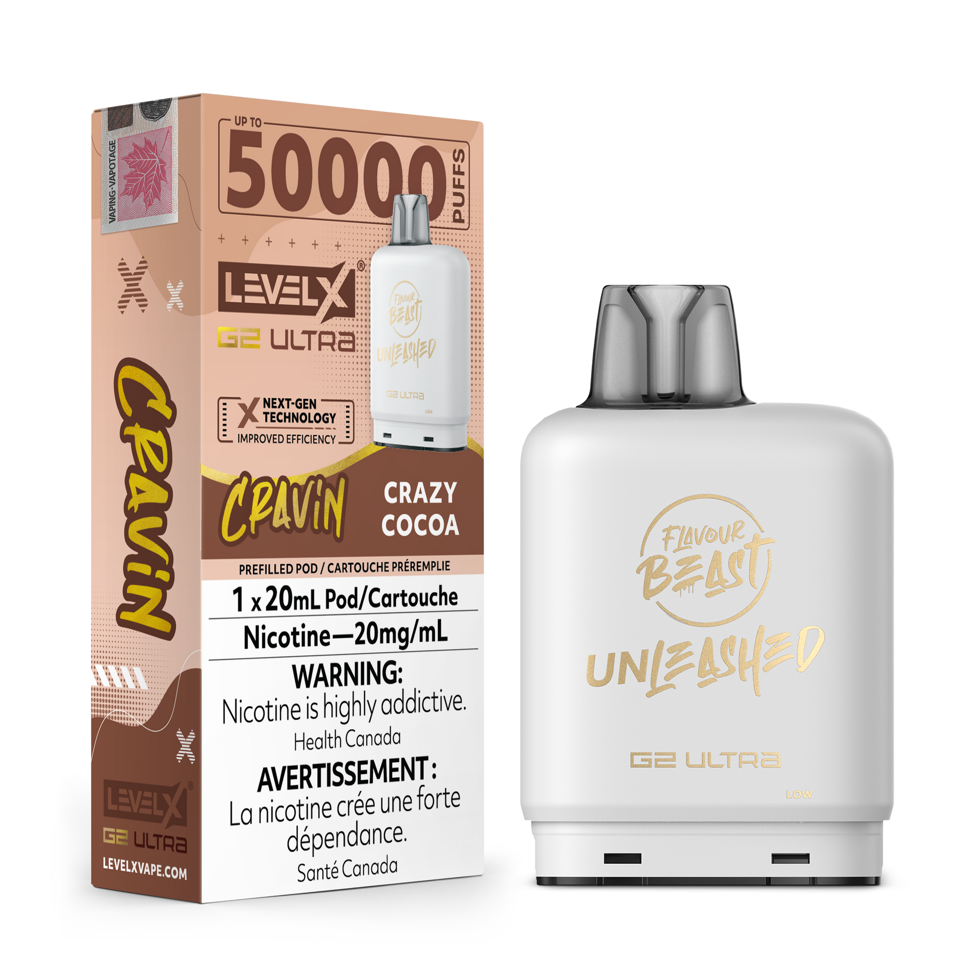 CRAVIN' CRAZY COCOA 20MG Level X Device by Flavour Beast