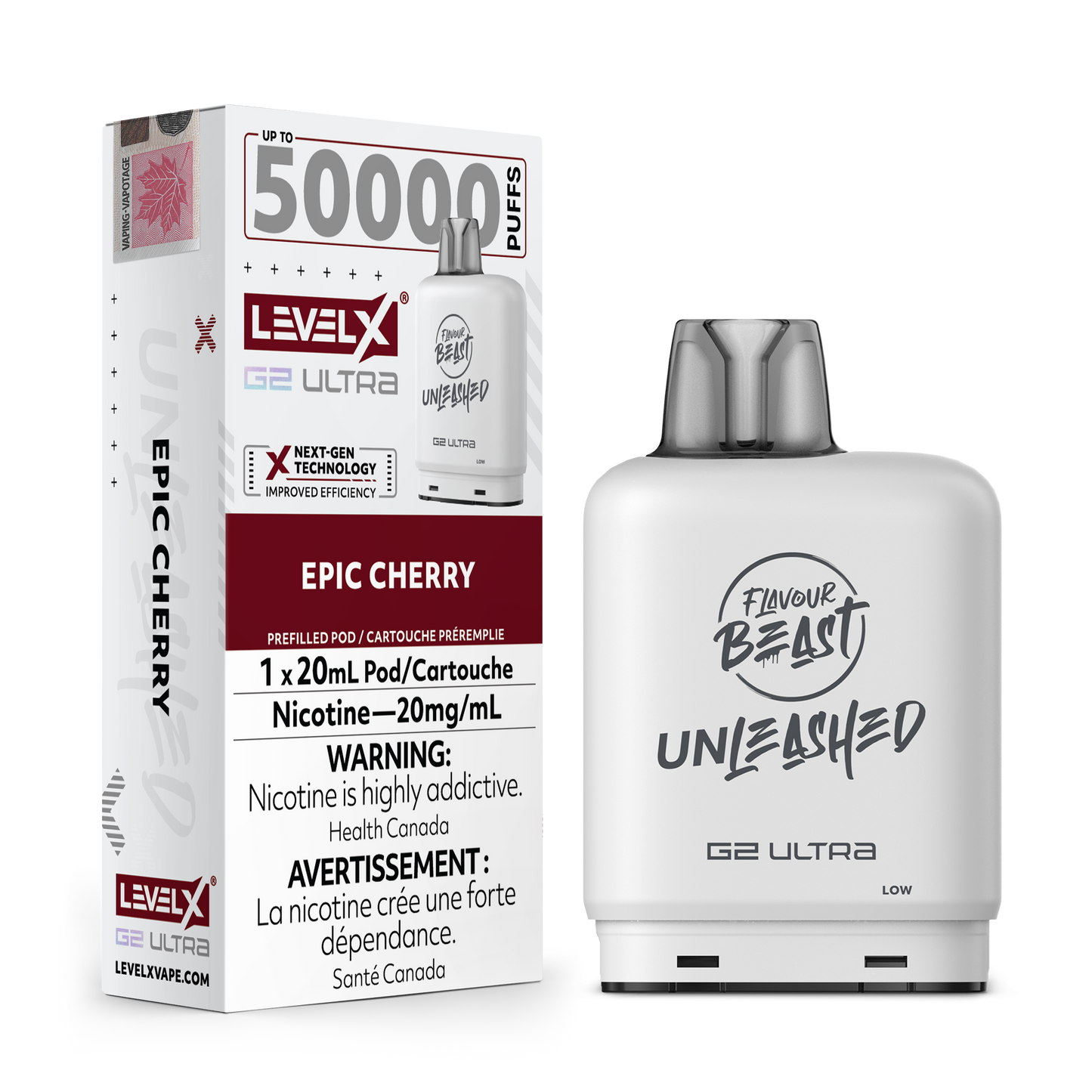 EPIC CHERRY 20MG Level X Device by Flavour Beast