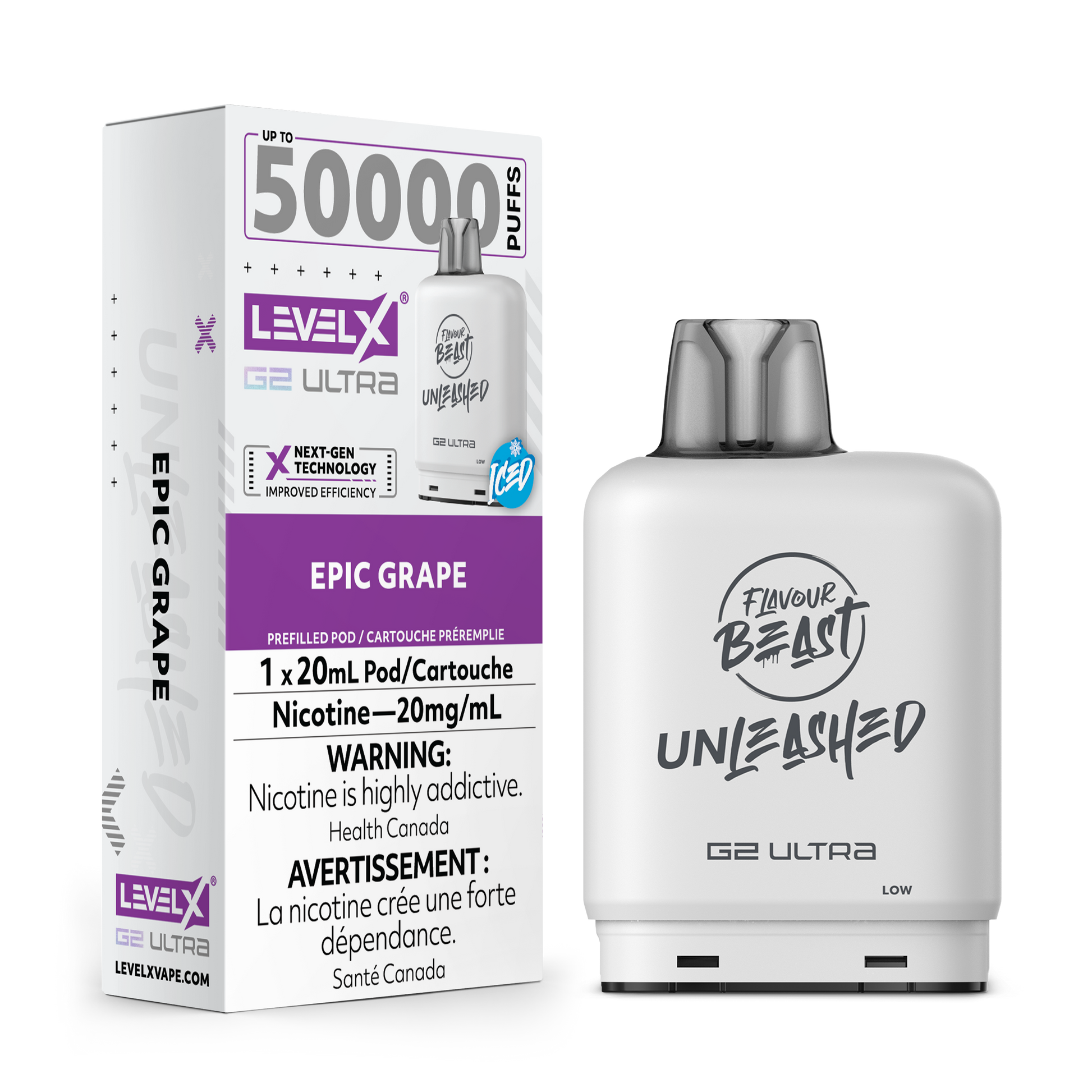 EPIC GRAPE 20MG Level X Device by Flavour Beast