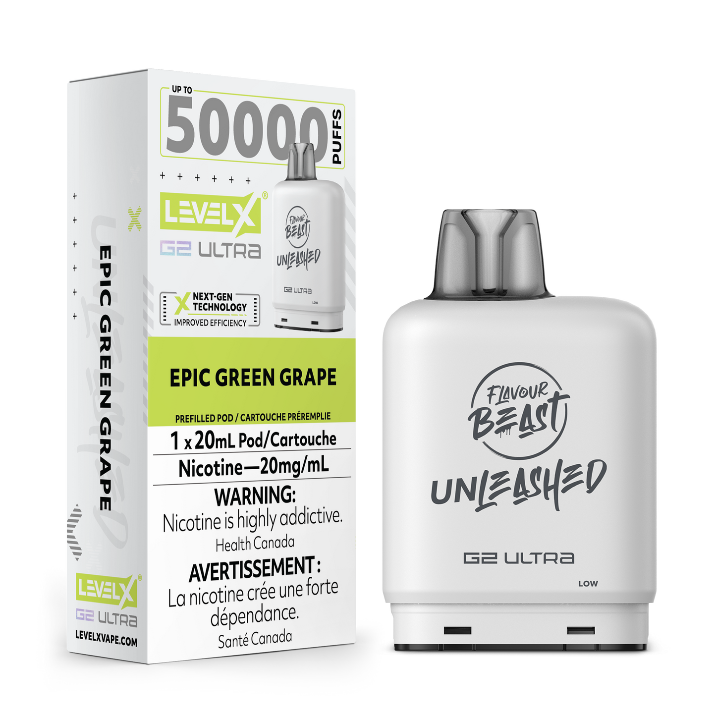 EPIC GREEN GRAPE 20MG Level X Device by Flavour Beast