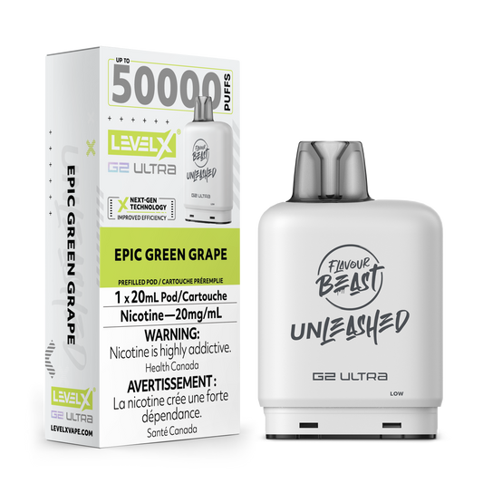 EPIC GREEN GRAPE 20MG Level X Device by Flavour Beast