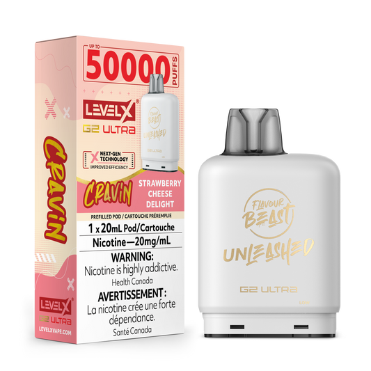 CRAVIN' STRAWBERRY CHEESE DELIGHT 20MG Level X Device by Flavour Beast