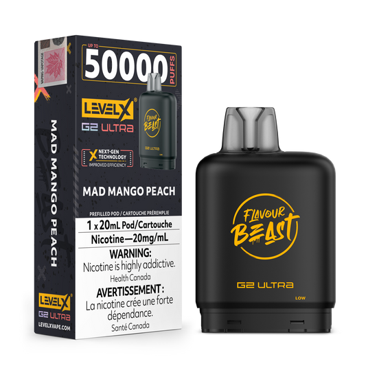 MAD MANGO PEACH 20MG Level X Device by Flavour Beast