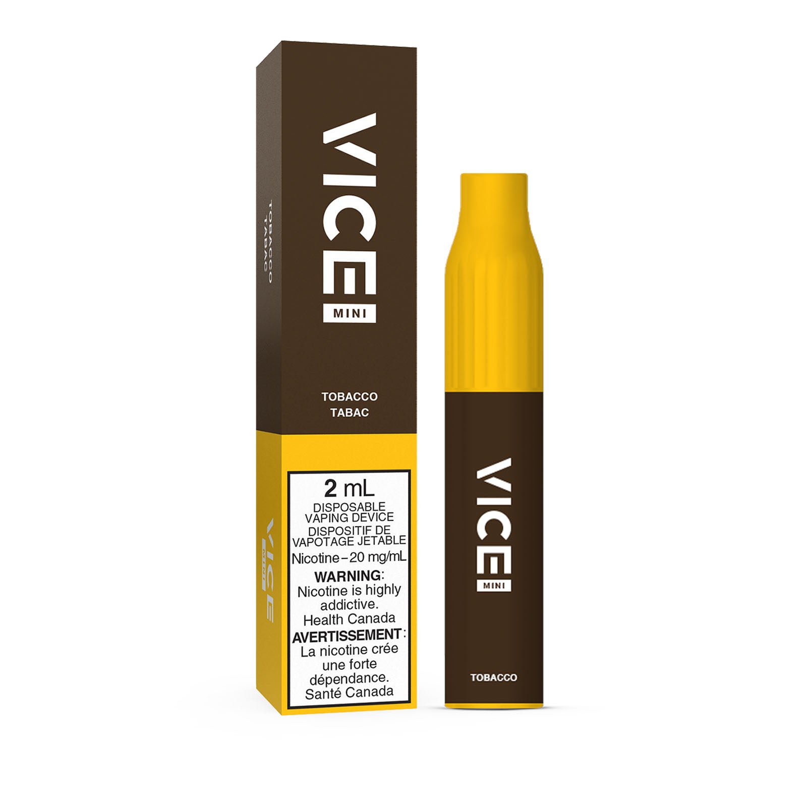 VICE MINI DISPOSABLE - TOBACCO | Buy Online | Best Vaping Experience | Long-Lasting Flavor & Performance