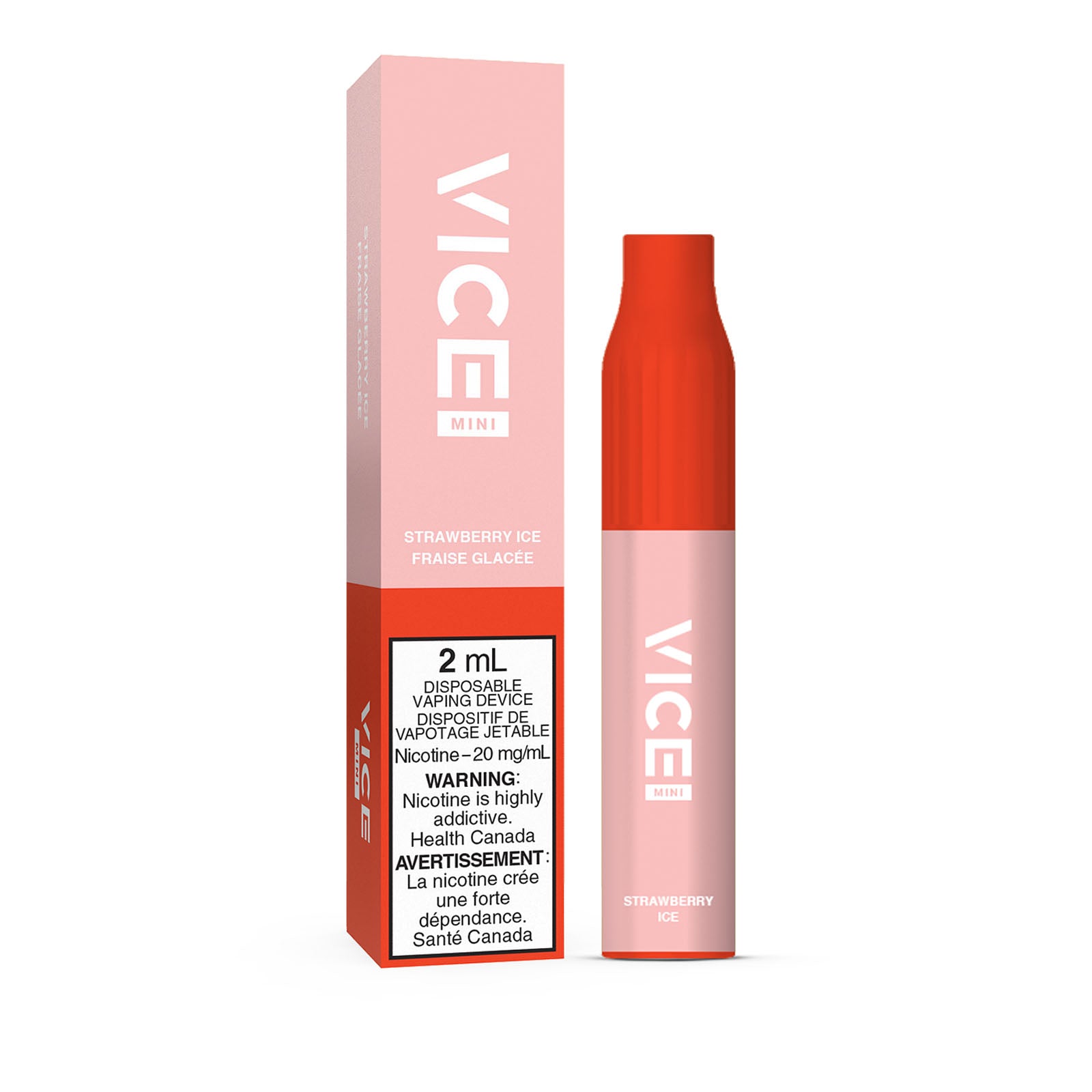 VICE MINI DISPOSABLE - STRAWBERRY ICE | Buy Online | Best Vaping Experience | Long-Lasting Flavor & Performance