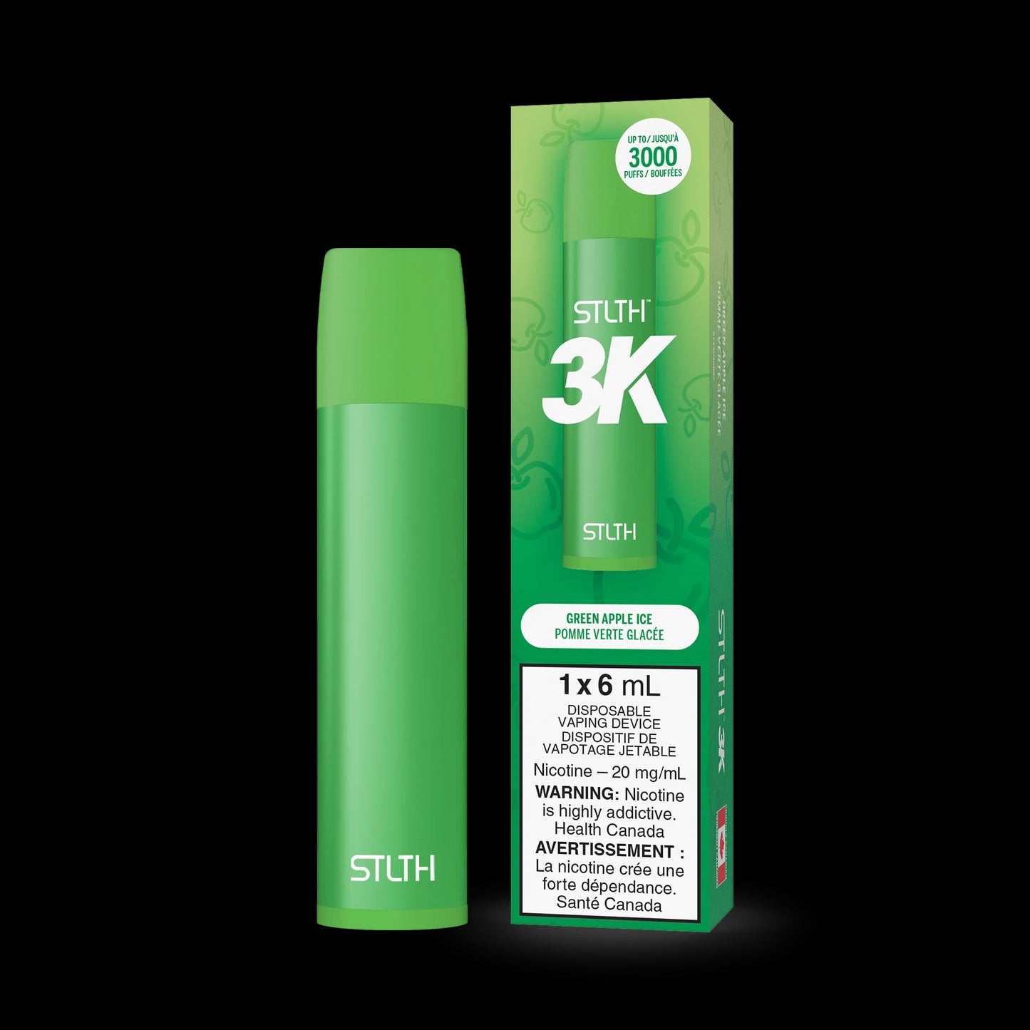 STLTH 3K DISPOSABLE- GREEN APPLE ICE | Buy Online | Best Vaping Experience | Long-Lasting Flavor & Performance